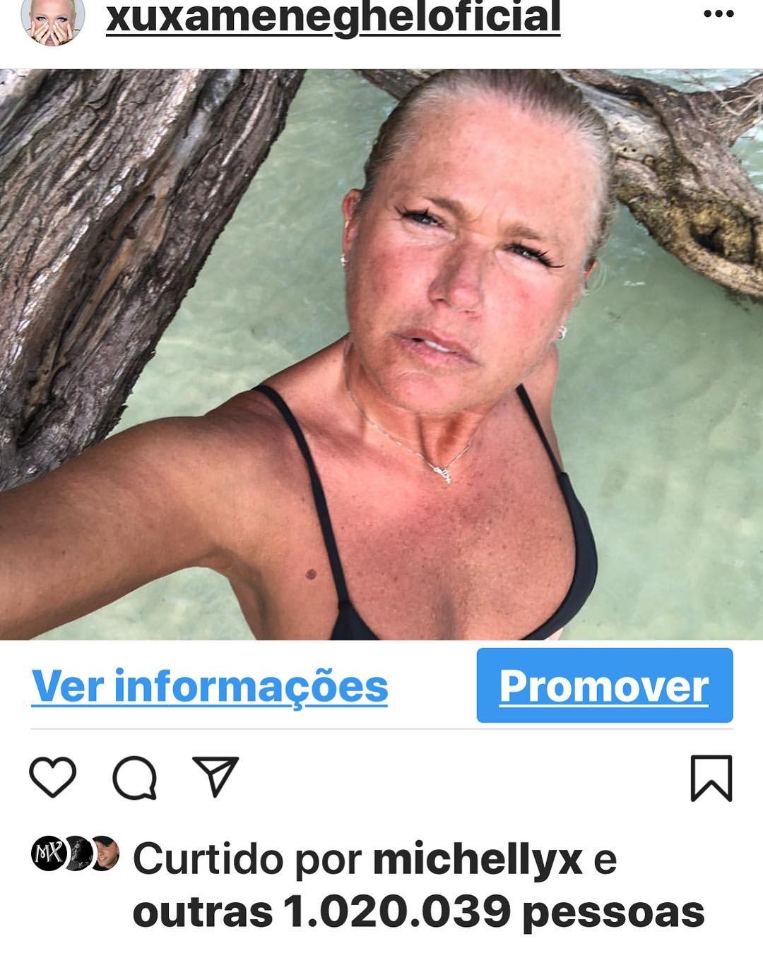 Xuxa relembra 1 milhão de likes (Foto: Reprodução/Instagram)
