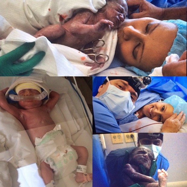 O nascimento da pequena Lorena e a alegria dos pais (Foto: Reprodução/Instagram)