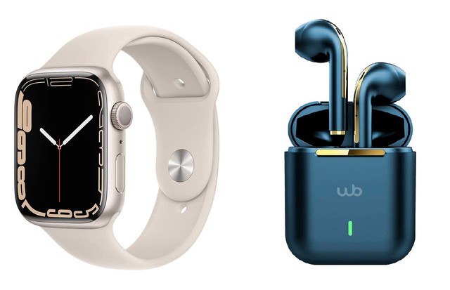 Apple Watch e fone de ouvido sem fio (Foto: Reprodução )