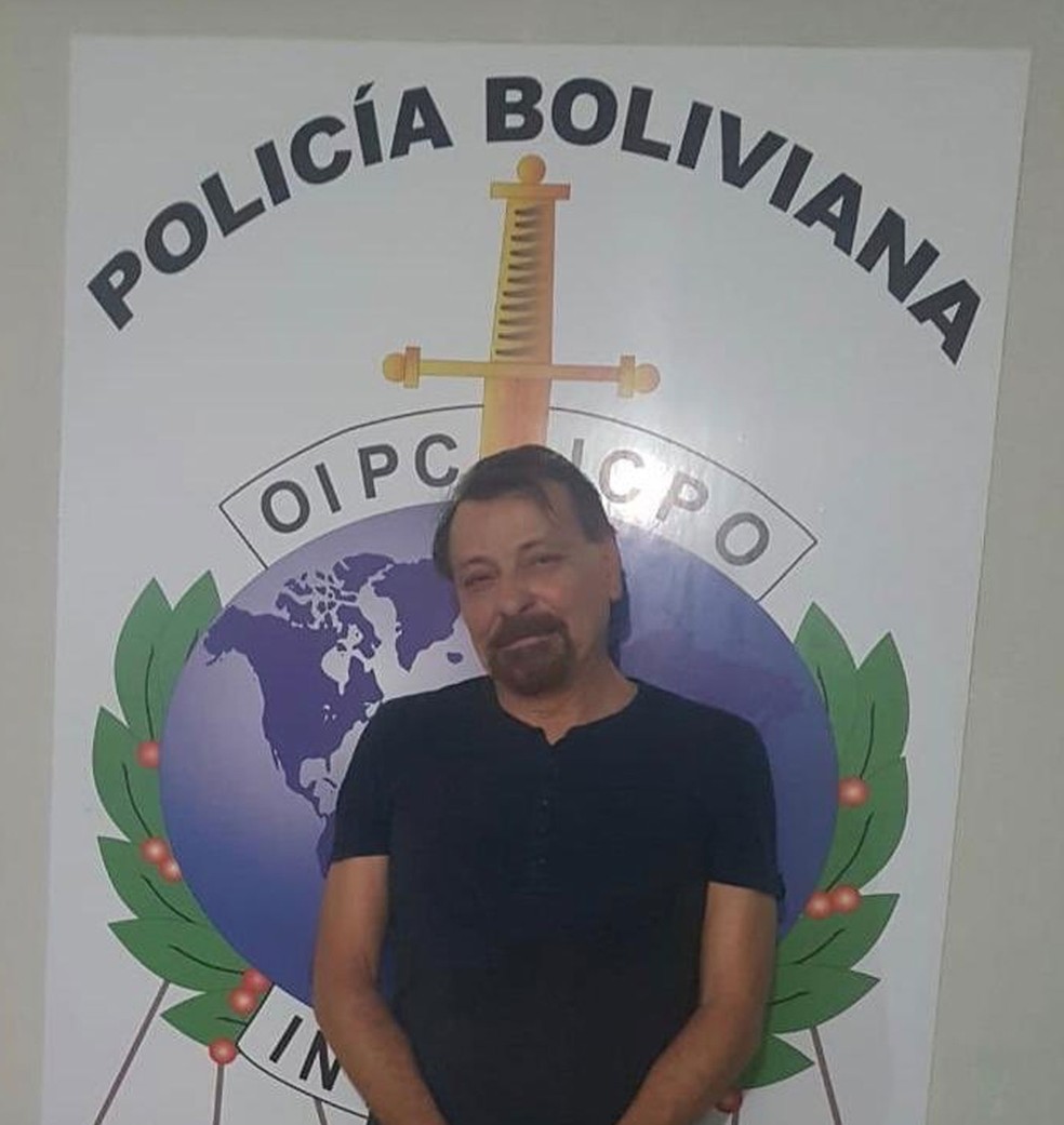 Cesare Battisti apÃ³s a prisÃ£o na BolÃ­via â€” Foto: Polizia di Stato/ReproduÃ§Ã£o