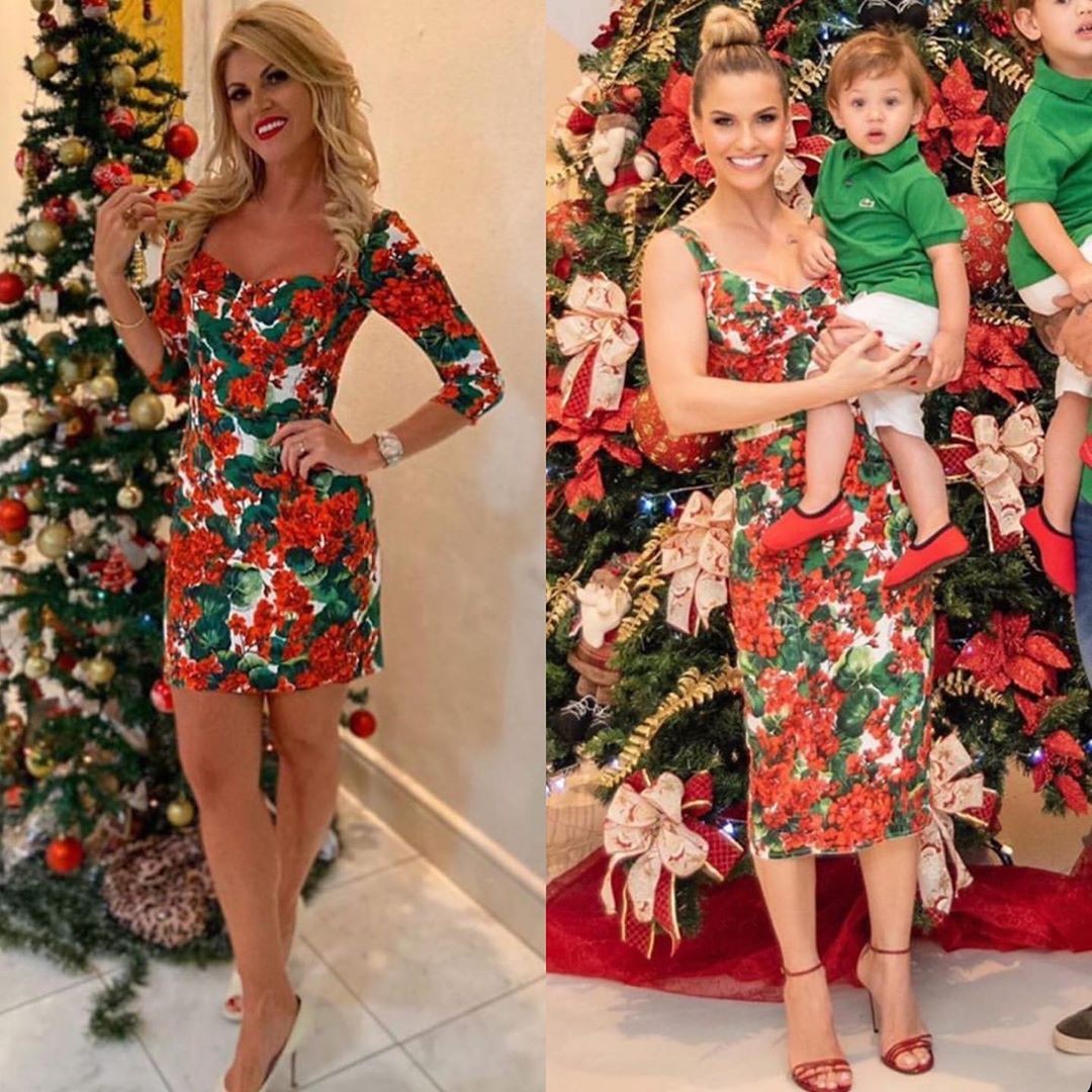 Val Marchiori e Andressa Suita usam o mesmo look no Natal (Foto: Reprodução Instagram)