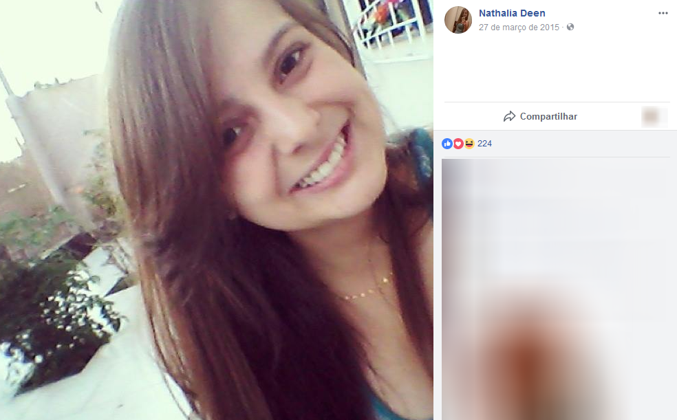 Nathalia Deen tinha 22 anos e foi morta a facadas (Foto: ReproduÃ§Ã£o/Facebook)