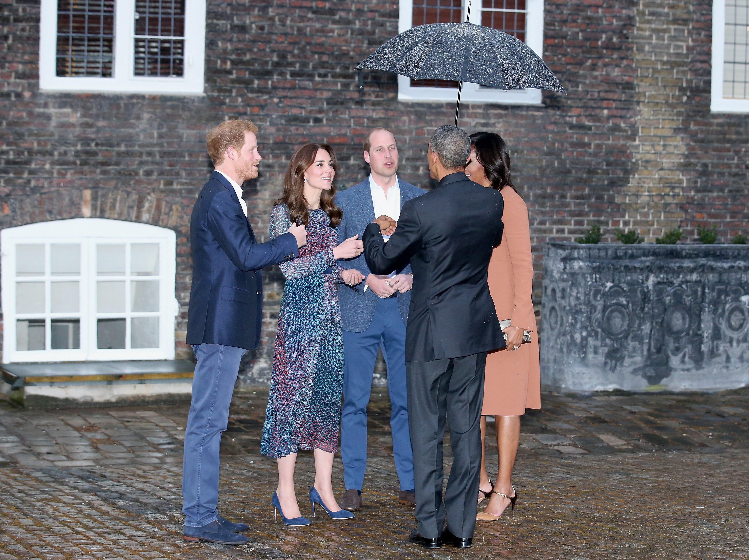 Kate Middleton e príncipe William recebem Michelle e Barack Obama no Reino Unido (Foto: Getty Images)