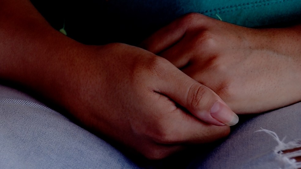 Vítima de violência doméstica  — Foto: Vinícius Silva/TV Diário