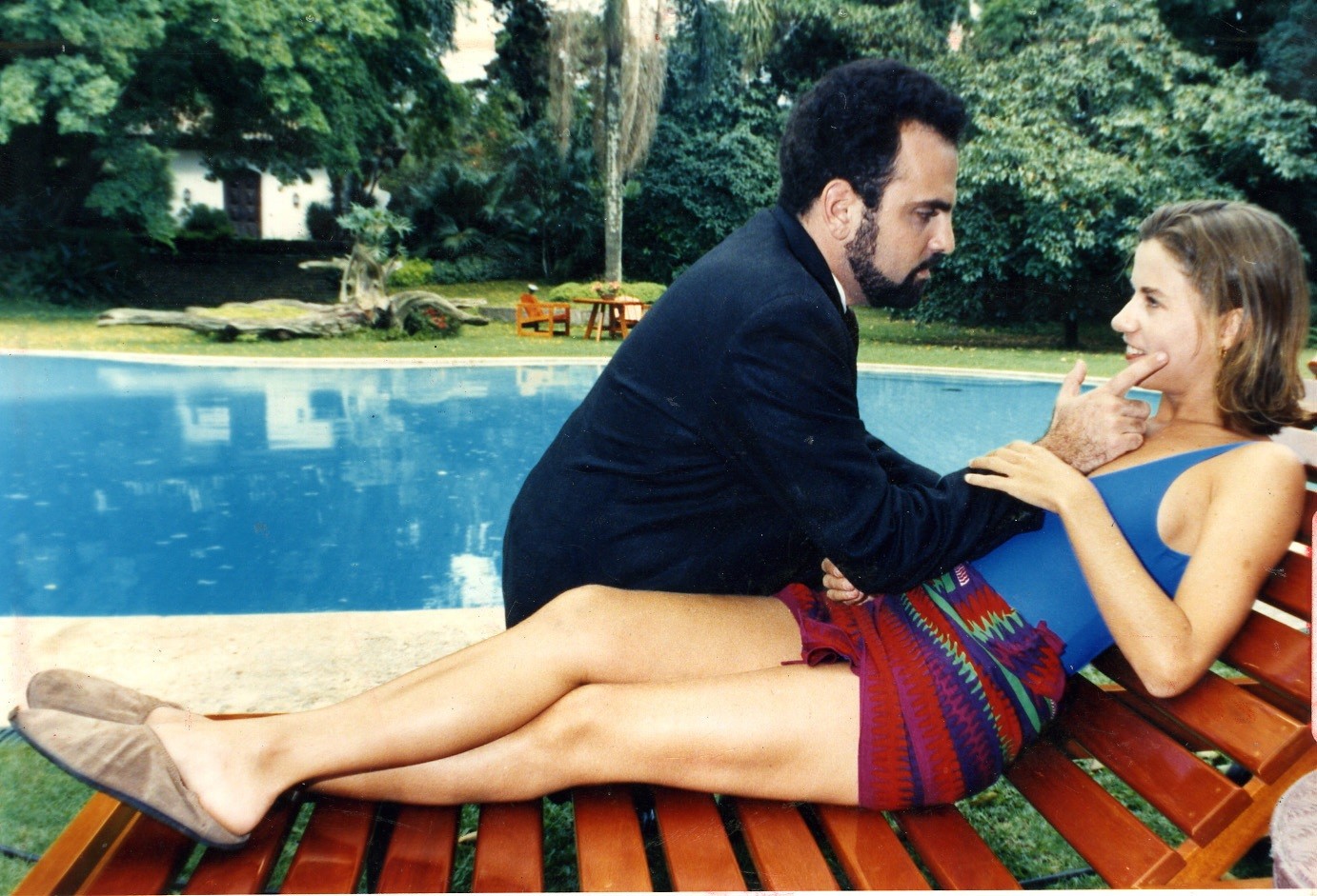 Vera Zimmermann com Guilherme Karan na novela "Meu bem meu mal', em 1990
