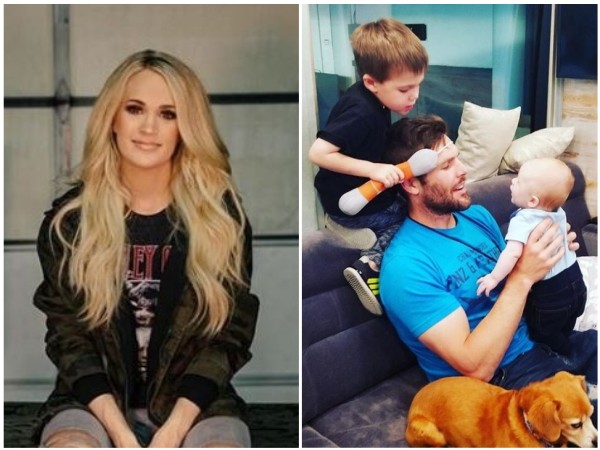 Carrie Underwood, Mike Fischer e os filhos (Foto: Instagram)