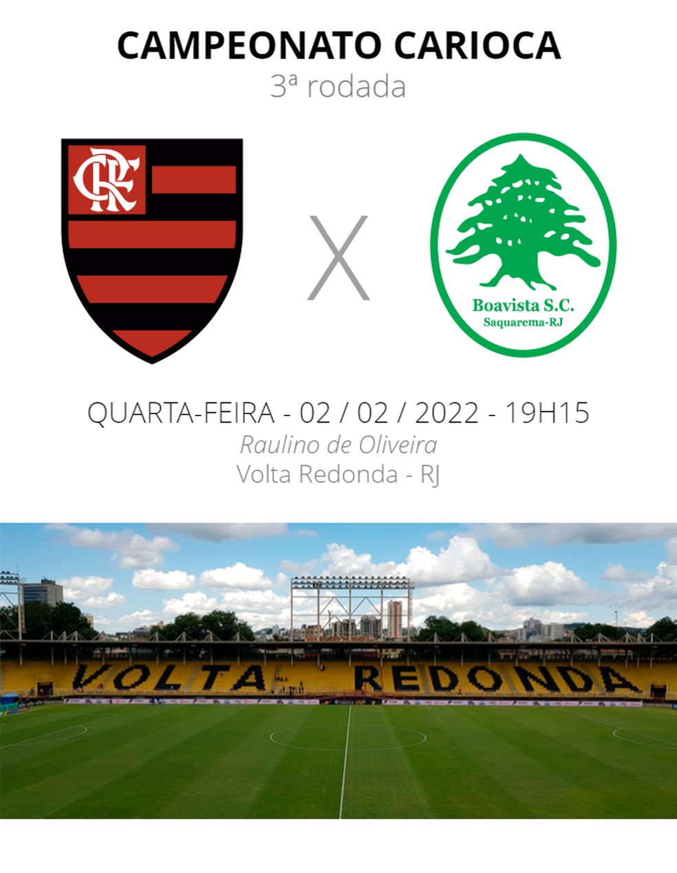 Ficha - Flamengo x Boavista — Foto: Ge