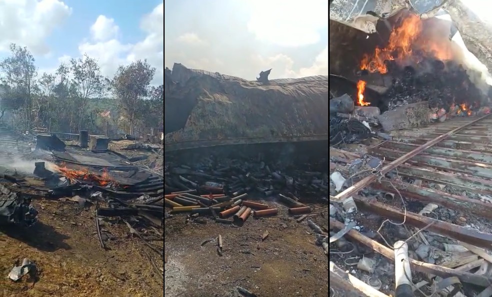Imagens mostram destruição após explosão de depósito de fogos de artifício em Maceió — Foto: Reprodução/Vídeo