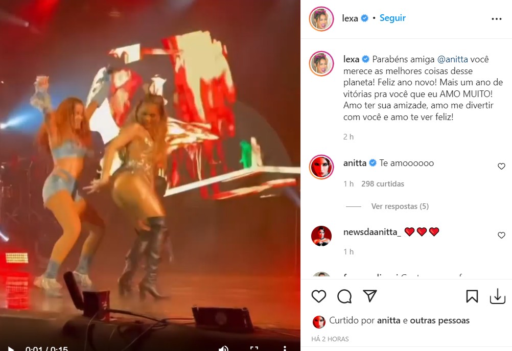 Os parabéns de Anitta (Foto: Instagram/Reprodução)