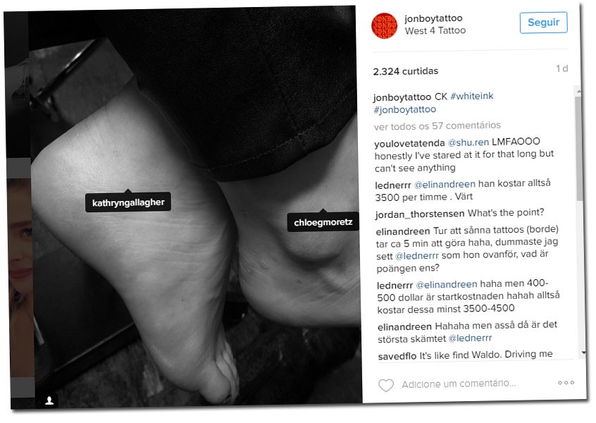 Chloe Moretz e o clique da tatuagem misteriosa (Foto: Reprodução/Instagram )