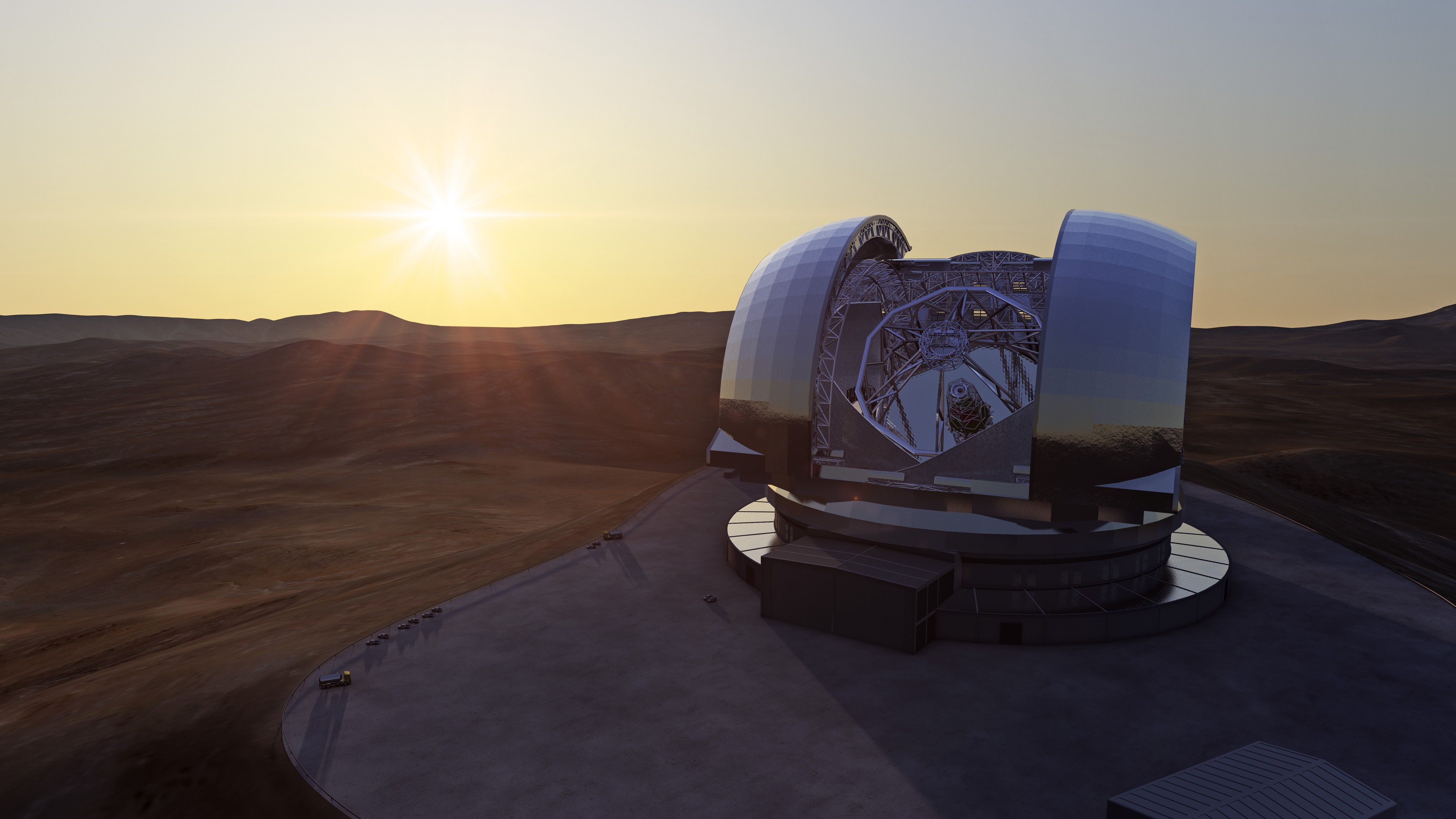 Concepção artística do E-ELT: maior telescópio da história deve ficar pronto em uma década (Foto: ESO/L. Calçada)