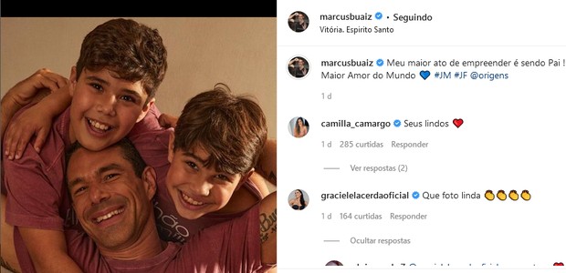 Marcus Buaiz posta foto com os filhos (Foto: Reprodução/Instagram)