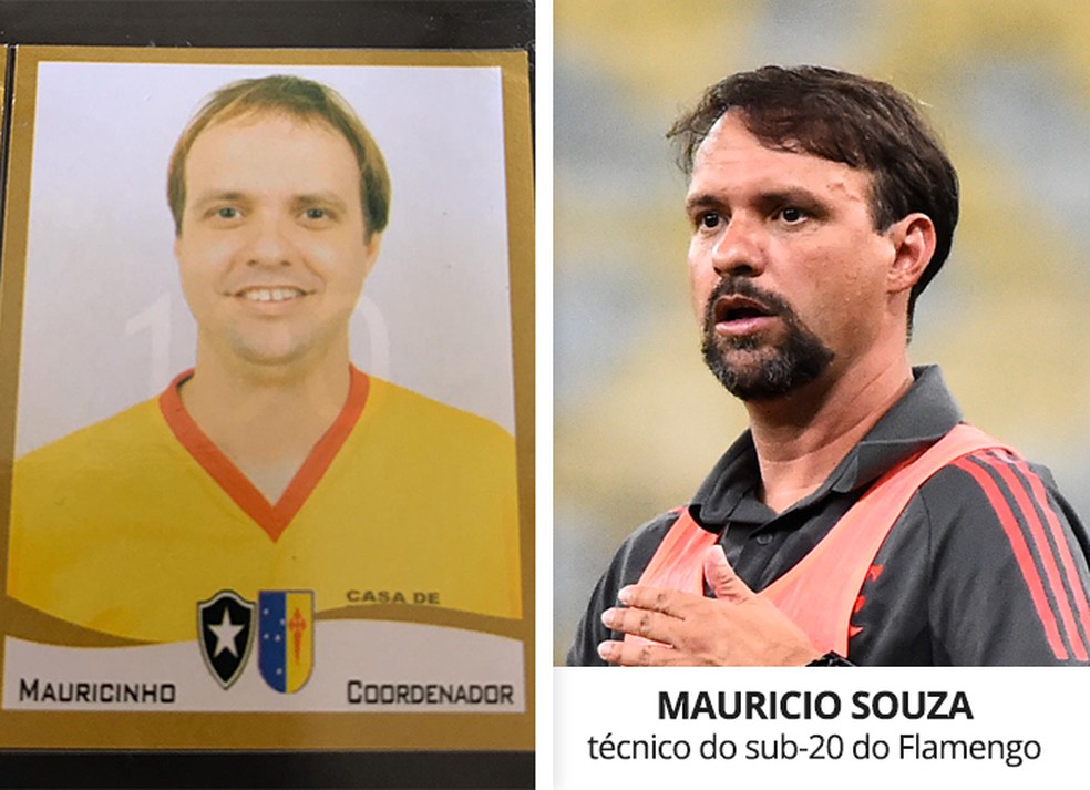 Figurinha do Mauricio Souza, técnico interino do Flamengo — Foto: Infoesporte