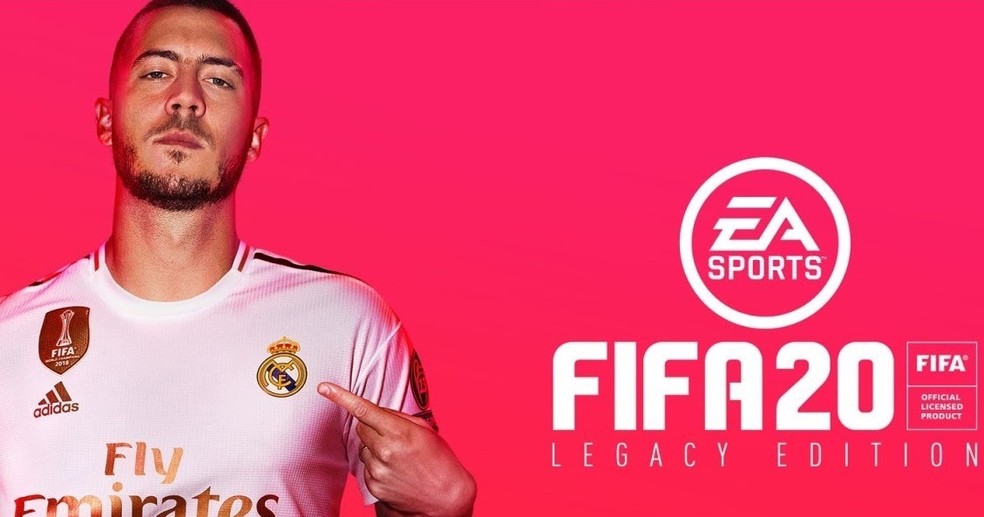 A Legacy Edition de FIFA 20 tem o belga Eden Hazard na capa — Foto: Divulgação/EA Sports