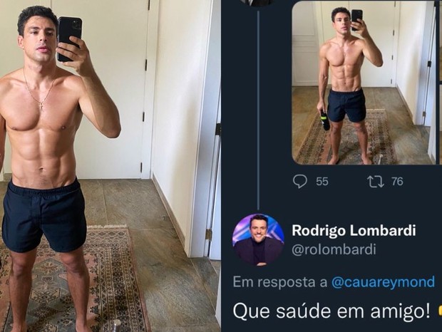 Cauã Reymond ganha elogio de Rodrigo Lombardi (Foto: Reprodução/ Instagram)