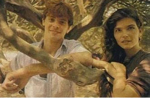 Marcos  Winter e Cristiana Oliveira formaram par romântico em Pantanal (Foto: Reprodução)
