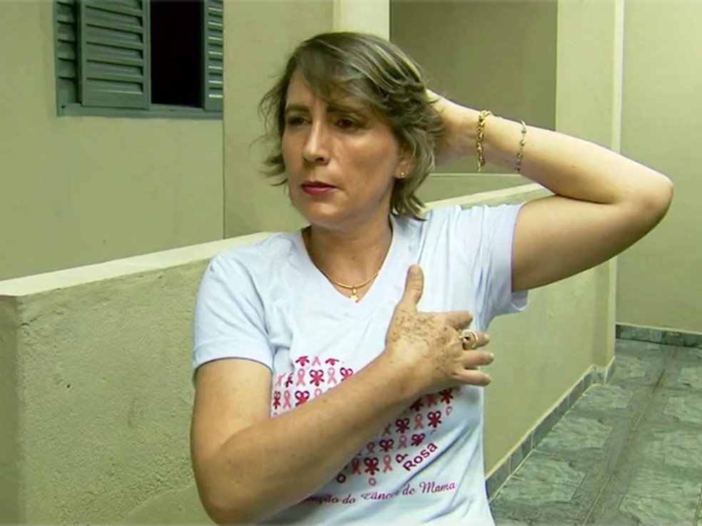 ApÃ³s enfrentar cÃ¢ncer de mama, mulheres falam sobre importÃ¢ncia do autoexame em Varginha â€” Foto: ReproduÃ§Ã£o EPTV