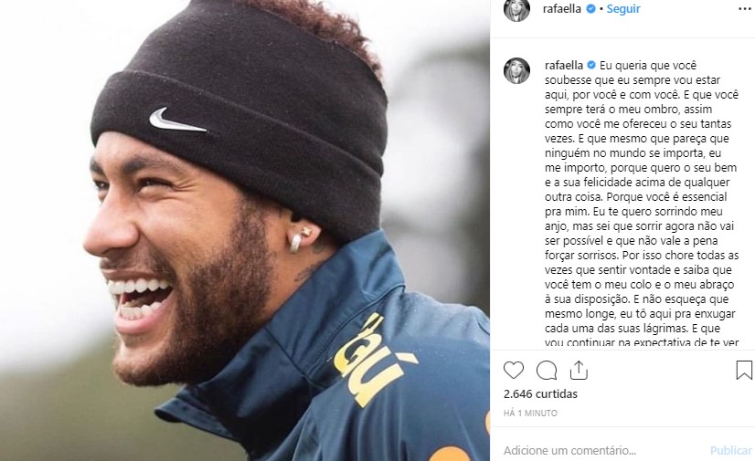 Rafaella faz homenagem a Neymar (Foto: Reprodução Instagram)