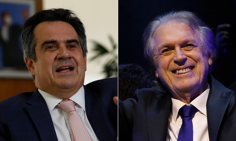 O presidente do PP, O senador Ciro Nogueira, e o presidente do União Brasil, Luciano Bivar