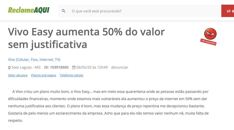 Vivo Aumenta Precos Do Vivo Easy Durante Pandemia Clientes Reclamam Telefonia Techtudo