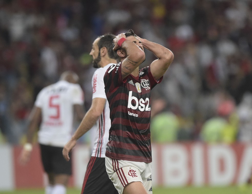 Arrascaeta lamenta oportunidade perdida em Flamengo x São Paulo — Foto: André Durão