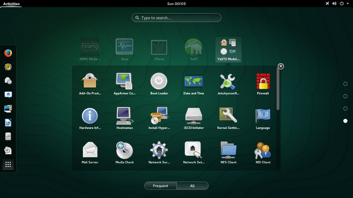 Área de trabalho do openSUSE, distribuição do Linux (Foto: Divulgação/openSUSE)
