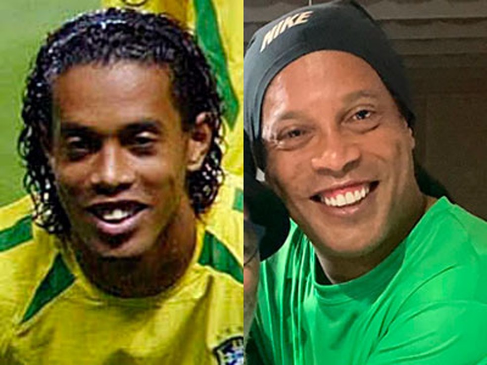 Os heróis do penta: veja o antes e depois de Ronaldinho Gaúcho — Foto: Reuters/Reprodução/Instagram