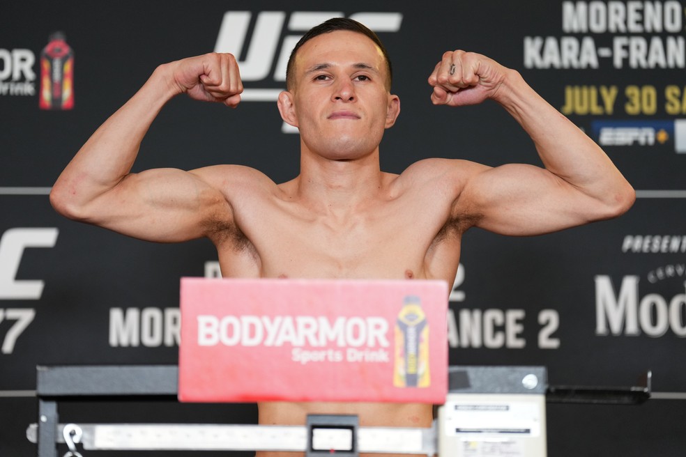 Kai Kara-France pesagem UFC 277 — Foto: Getty Images