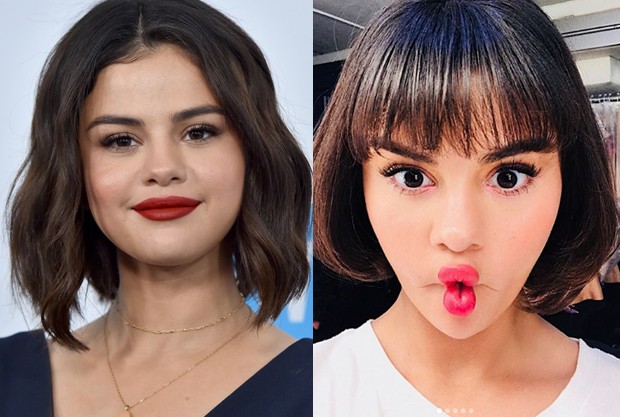 Selena Gomez com novo visual: corte ou truque de styling? (Foto: Reprodução / Instagram)