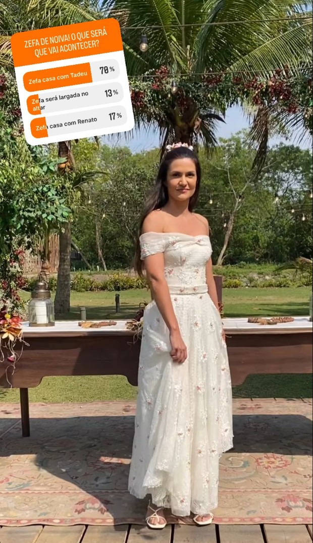 Zefa vestida de noiva (Foto: Reprodução / Instagram)