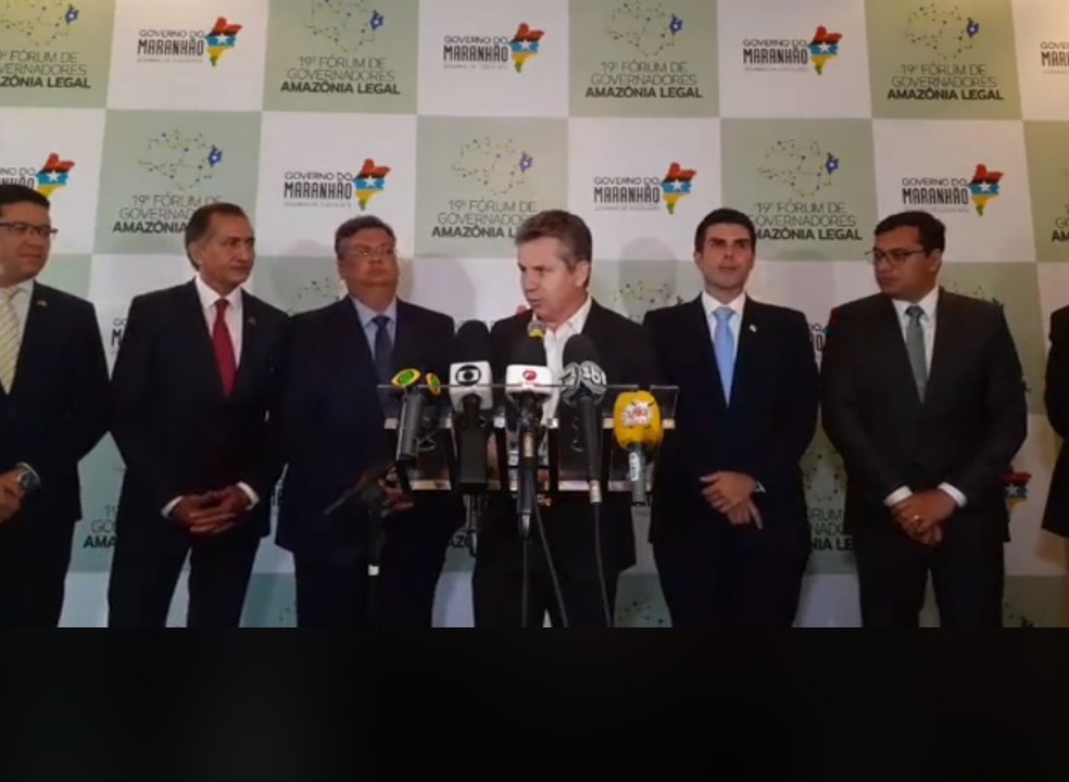 Governador Mauro Mendes participa do Fórum dos Governadores da Amazônia Legal, no Maranhão. — Foto: Facebook