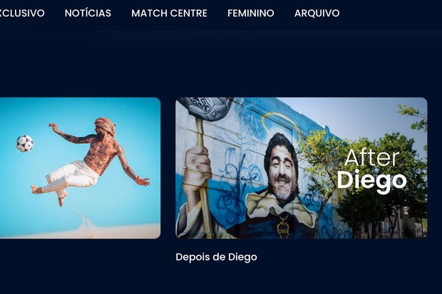 FIFA+, a nova plataforma de streaming gratuita da FIFA (Foto: Reprodução / Site FIFA+)