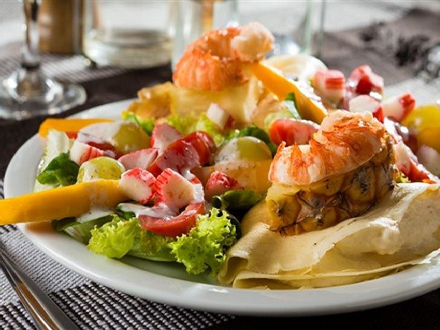 Crepe Costa Dourada preparado com lagosta e salada é um dos pratos do cardápio do festival (Foto: Arquivo Armaja)