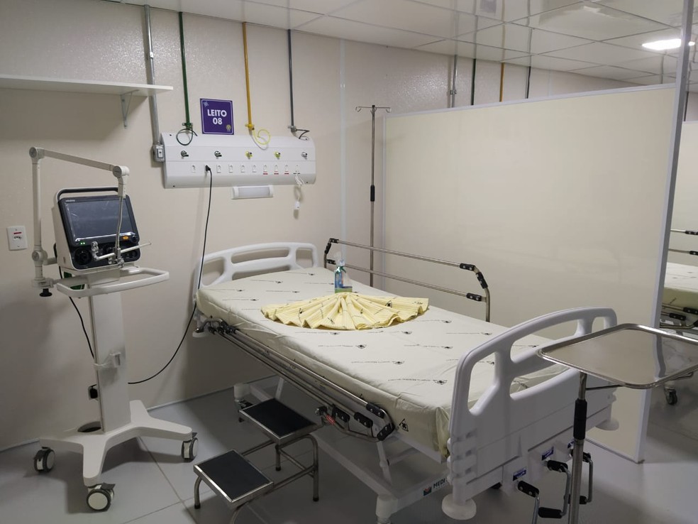 Hospital de campanha do Juruá vai disponibilizar mais 10 leitos de UTIs para pacientes — Foto: Glédisson Albano/Rede Amazônica Acre