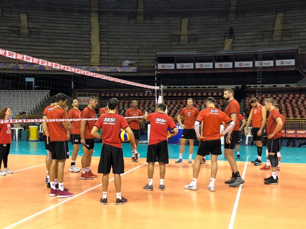 Treino do Sesi no vôlei (Foto: João Gabriel Rodrigues) 