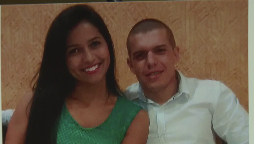 Policial militar Ronan Menezes Rego e a ex-namorada Jessyka Lainara  — Foto: TV Globo/Reprodução