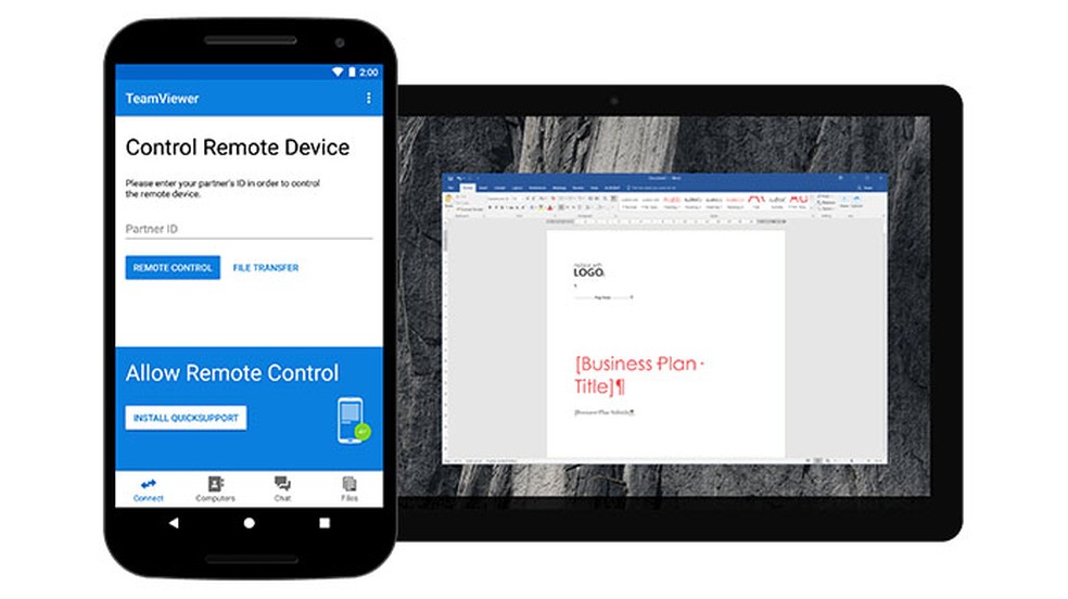 TeamViewer tem versões para computador e celular com acesso bi-direcional — Foto: Divulgação/TeamViewer