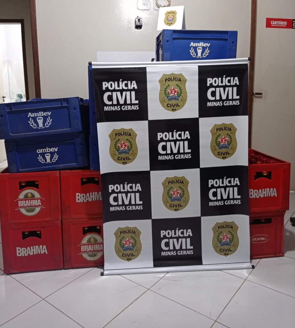 Polícia Civil recuperou 40 caixas de cerveja — Foto: Polícia Civil/ Divulgação