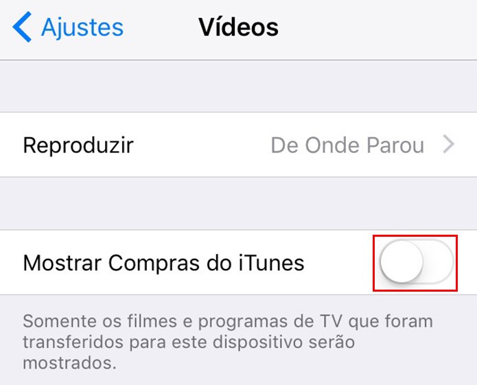 Desative o download de vídeos do iTunes (Foto: Reprodução/Paulo Alves)