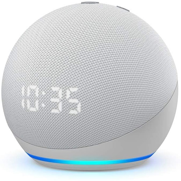 Novo Echo Dot (4ª geração): Smart Speaker com Relógio e Alexa - Cor Branca (Foto: Divulgação / Amazon)