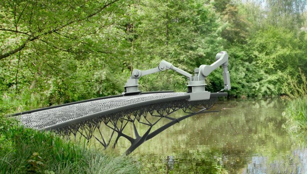 Primeira ponte impressa em 3D (Foto: Divulgação/ Joris Laarman Lab)