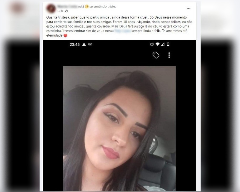 Amigos e familiares homenagearam vítima nas redes sociais — Foto: Reprodução/Facebook