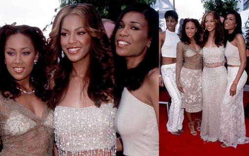 2000: Em tons de branco, cantoras do Destiny's Child posam juntas