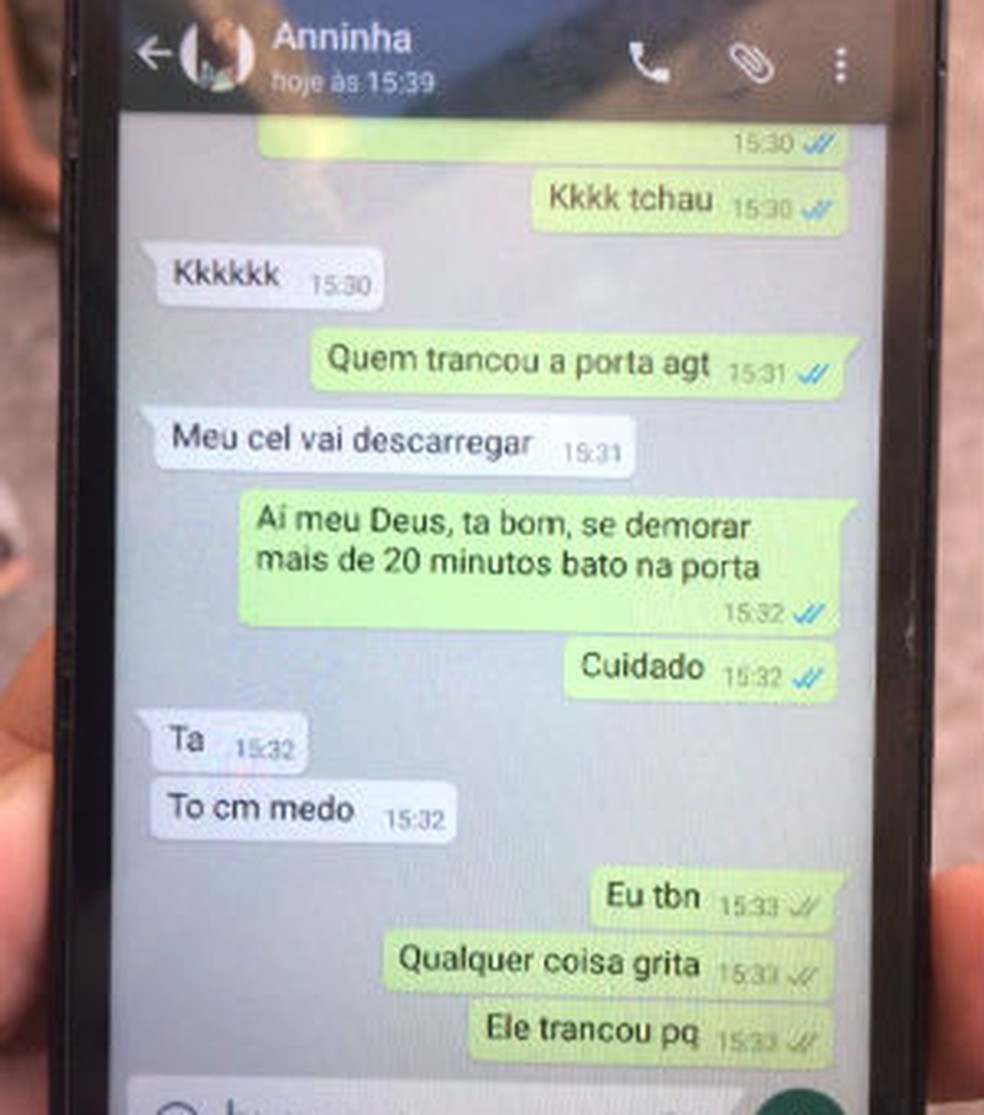 Em mensagem enviada para amiga minutos antes do crime, Ana Lívia disse que estava com medo (Foto: Kléber Teixeira/Inter TV Cabugi)
