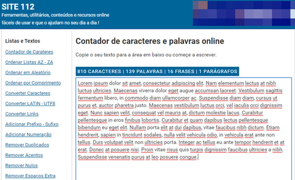 Contador de caracteres online conheça dez sites para contar palavras
