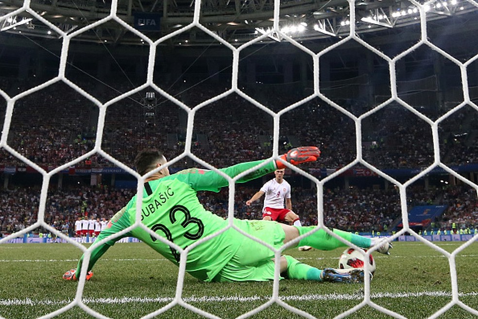 Nicolai Jorgensen perdeu pÃªnalti em disputa contra a CroÃ¡cia (Foto: Francois Nel/Getty Images)