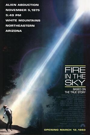 Cartaz do filme “Fire in the Sky”, inspirado no relato de Travis Walton (Foto: reprodução)
