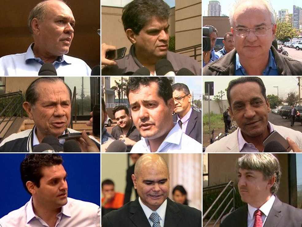 Os nove ex-vereadores de Ribeirão Preto condenados pela Justiça — Foto: Arte/EPTV