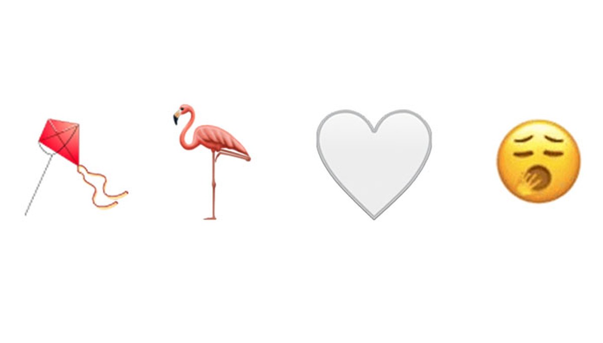 Flamingo e coração branco estão entre possíveis emojis de 2019