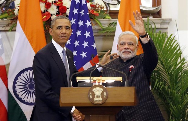 Obama e Modi (Foto: Agência EFE)